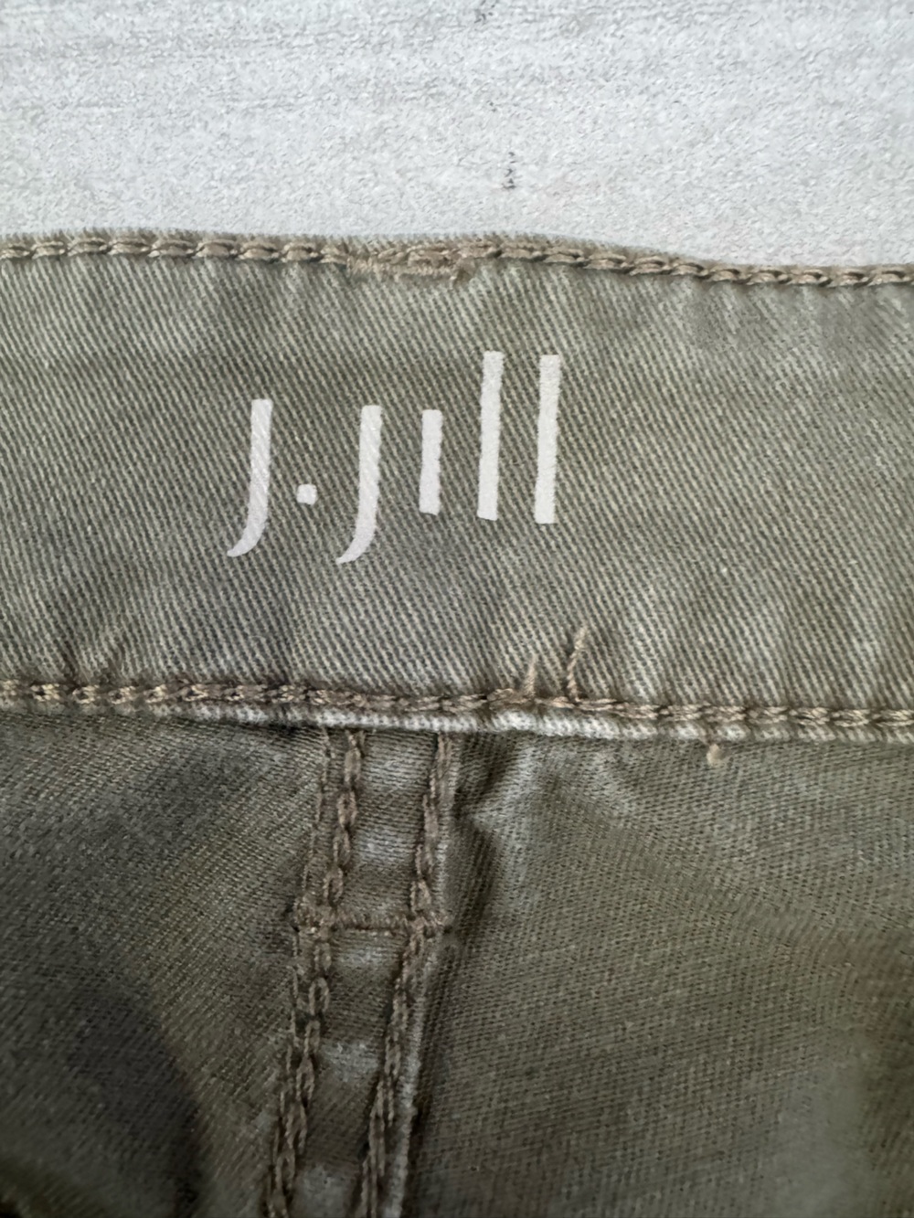 J.Jill Olive Green Slim Boyfriend Straight Fit Ankle Pants Size 14 Stretch - Picture 6 of 7